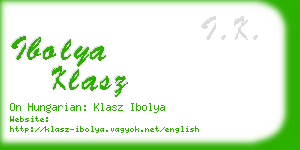 ibolya klasz business card